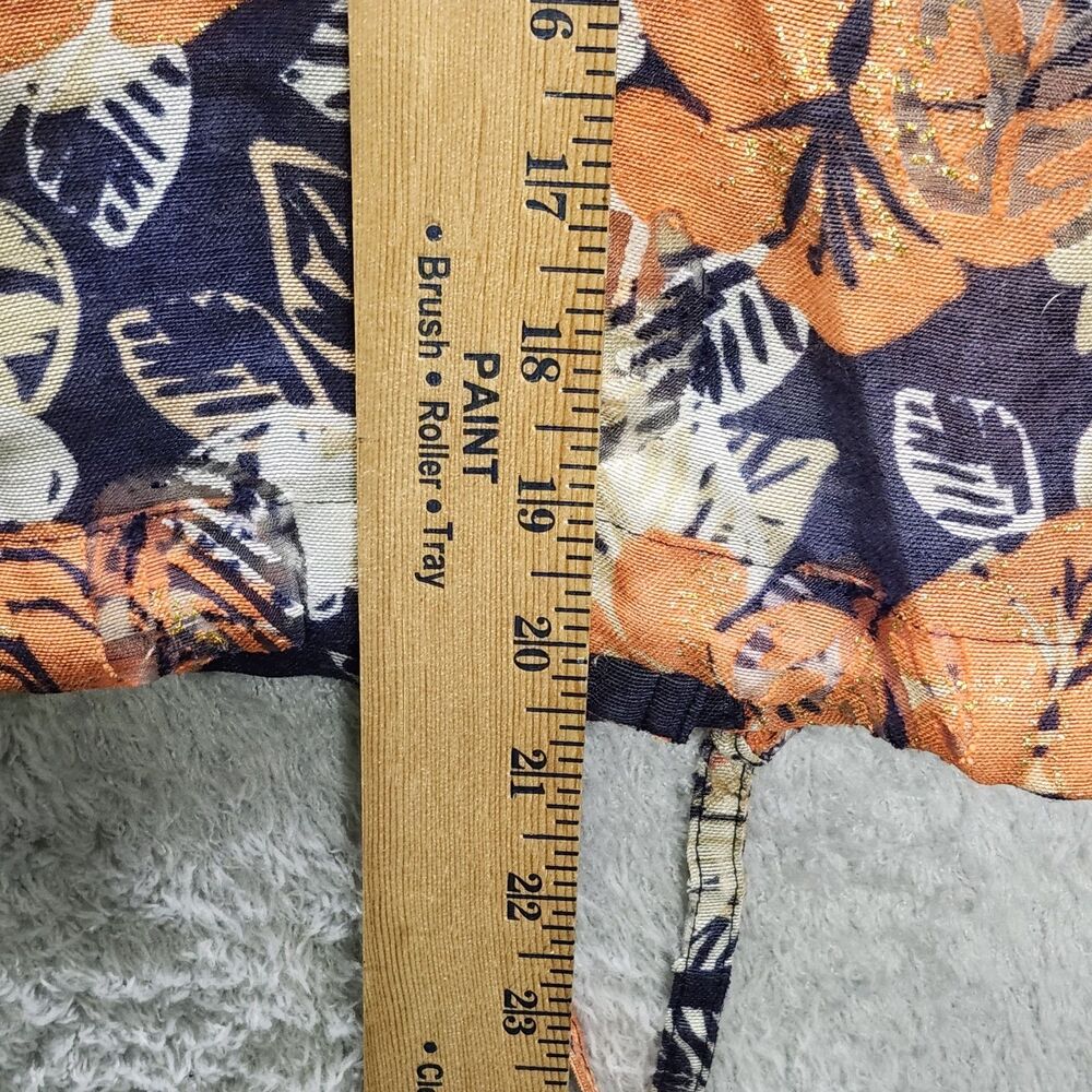 Ruby Rd Floral Jacket Orange Button Front Women's Size 10 Tropical Spring - Picture 8 of 10